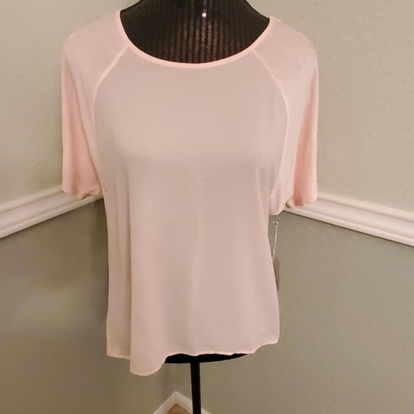 NWT FOREVER 21 Contemporary mixed media top - Picture 1 of 5